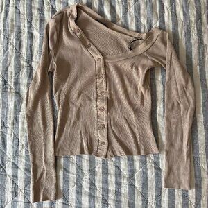 The Range Mass Rib Tilted Button shirt size S